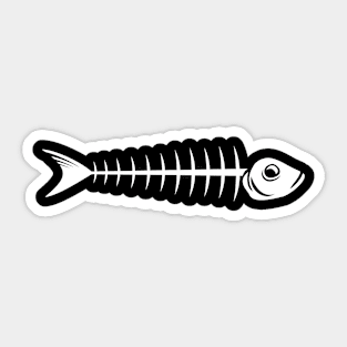 Fish Skeleton Design Artwork Sticker